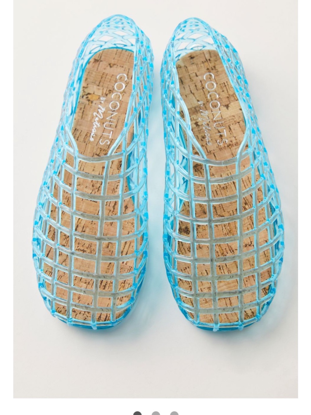 Free People Blue Lattice Jelly Flats - Picture 2 of 3